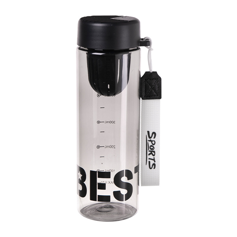 Taza de agua de plástico portátil con compartimento de té Yitong Taza de espacio 670ml Taza deportiva de plástico simple resistente a altas temperaturas para estudiantes al por mayor