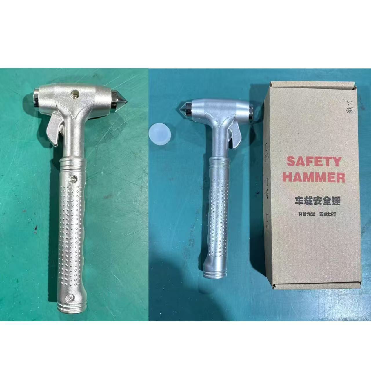 Car Safety Hammer, Car-Mounted Tungsten Steel Multi-Functional Three-In-One Escape and Life-Saving Emergency Window-Breaking Hammer, One-Second Window-Breaking Artifact