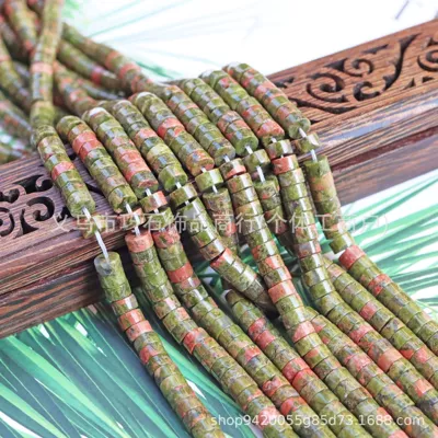 Wholesale, Zərgərlik ara hissələri - natural-flower-green-stone-36mm
