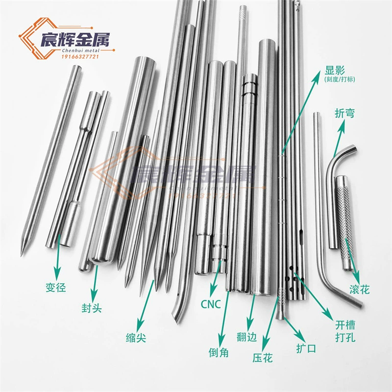 Капиллярная трубка из нержавеющей стали 304, медицинского класса, ярко полированная, заостренная, с фаской, обработанная на станке с ЧПУ, без заусенцев, прямые продажи