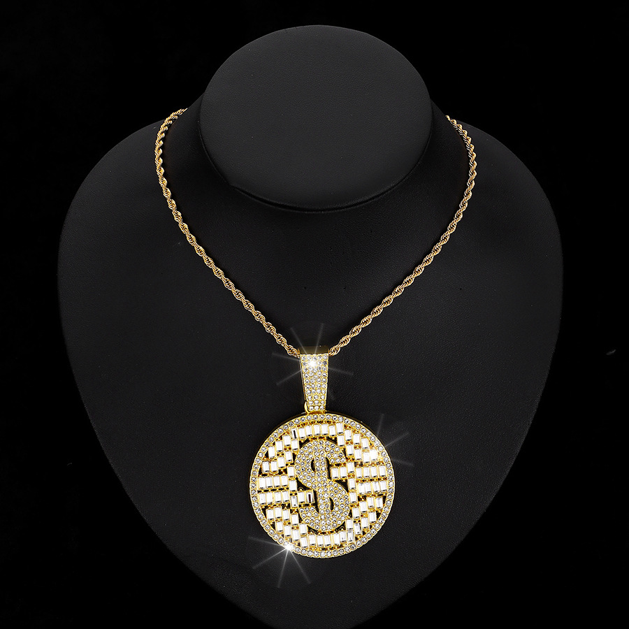 Europa y Estados Unidos Hip Hop Diamante Collar Collar Hip Hop Cross-Border Collar Accesorios Hip Hop Cool Exagerated