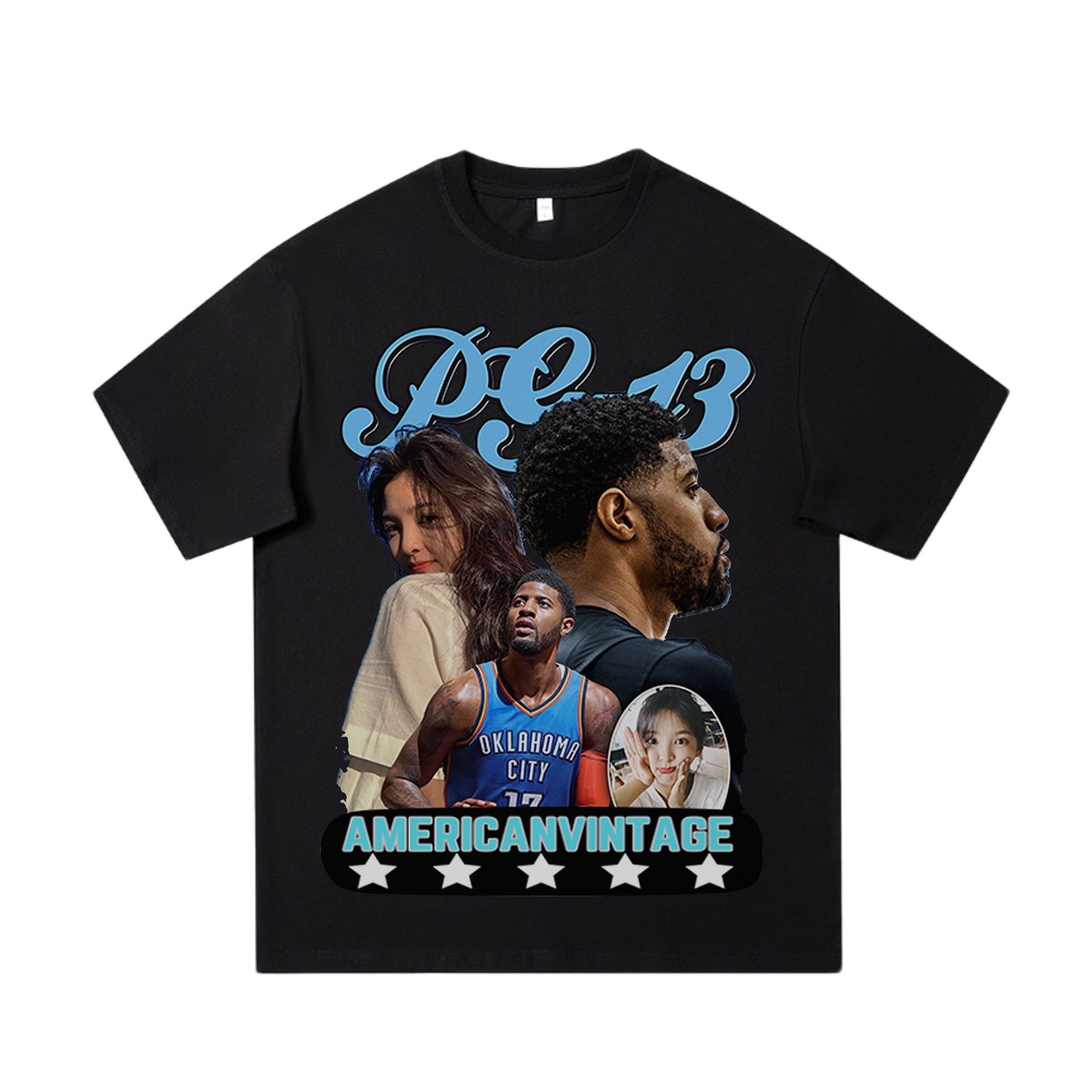 Camiseta americana estrella Rosa James Morant Curry impreso manga corta de algodón calle media manga camiseta al por mayor