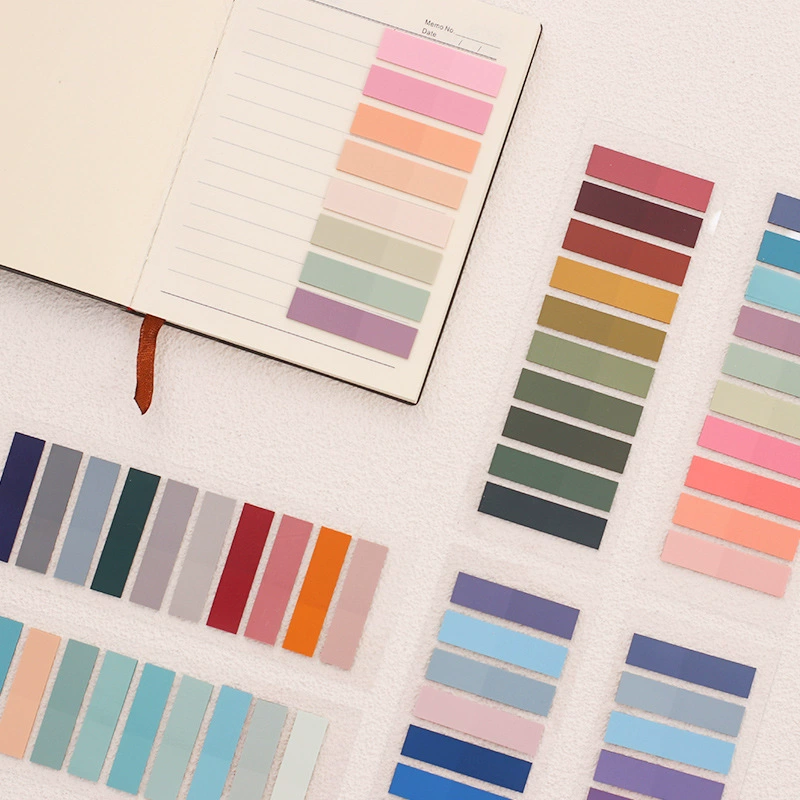 Self-adhesive retro small transparent sticker, note, 80 colors, (Physicals)