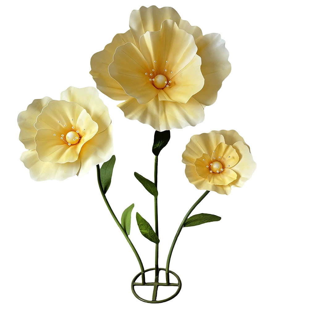 Simulación de flores de boda de yu belleza flor de diseño de escenas de ventanas de flores hechas a mano decoración de flores de simulación