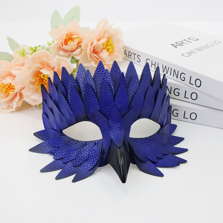 Halloween máscaras de pico de pájaro horrores festivales espectáculos de baile de máscaras carnaval búho máscaras de plumas