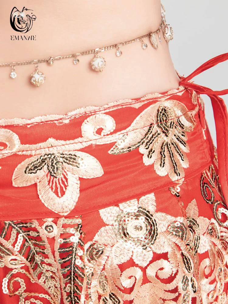 Индийский костюм танцевальный с красивой вышивкой ла́нха, четверку kurta saree с боковыми покрытиями, женский одежда