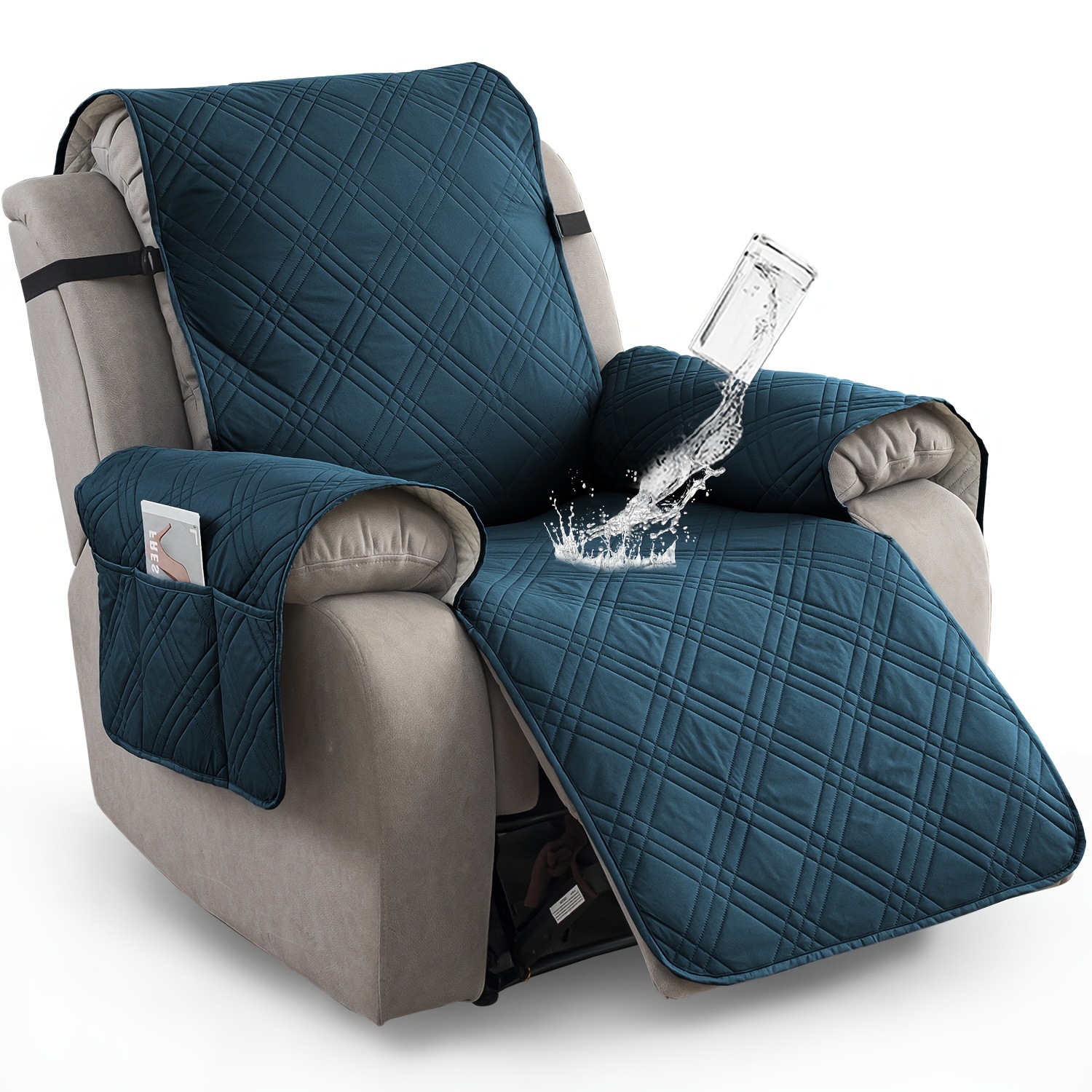 1pc Reclinable impermeable cubierta de silla no deslizante reclinable transfronterizo