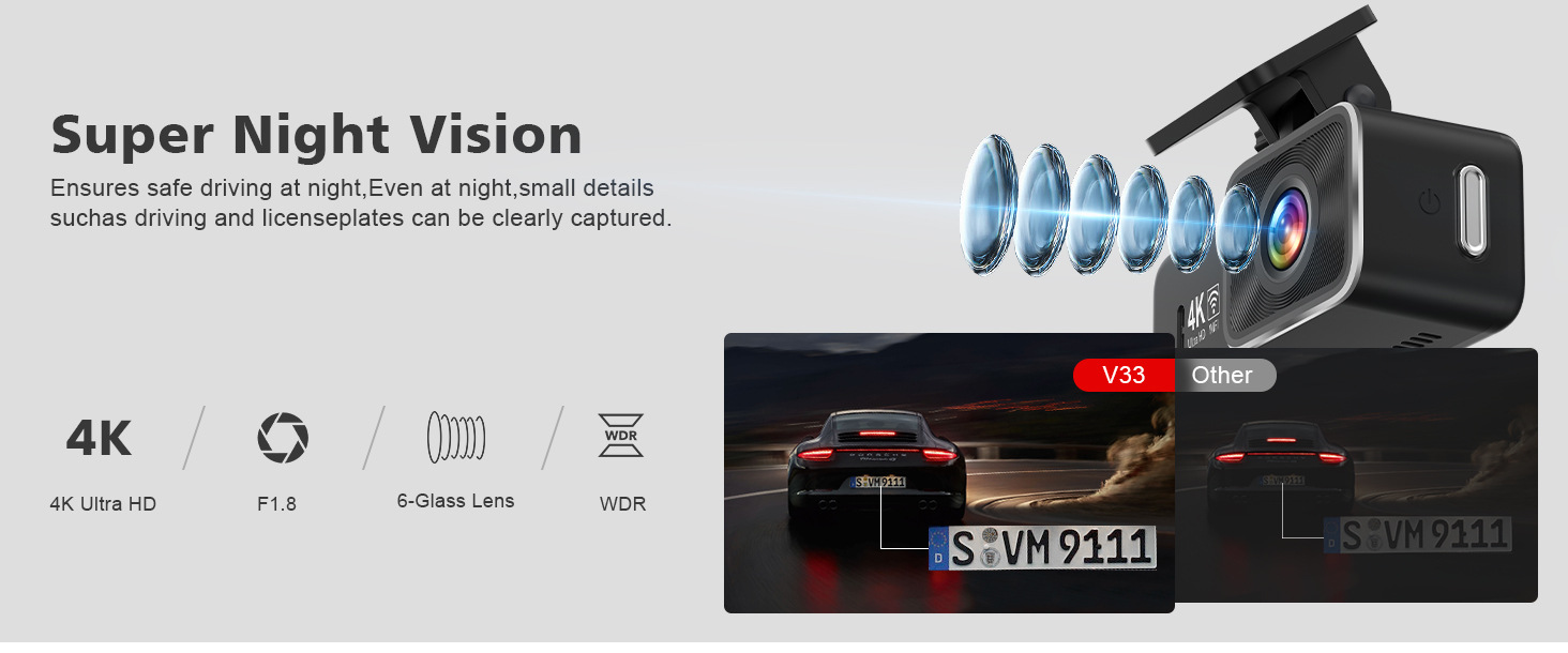 Cross-Border Car-Mounted Wifi Dash Cam 4K High-Definition Night Vision Wide-Angle Car Dvr Dual-Lens Gps Driving Trajectory