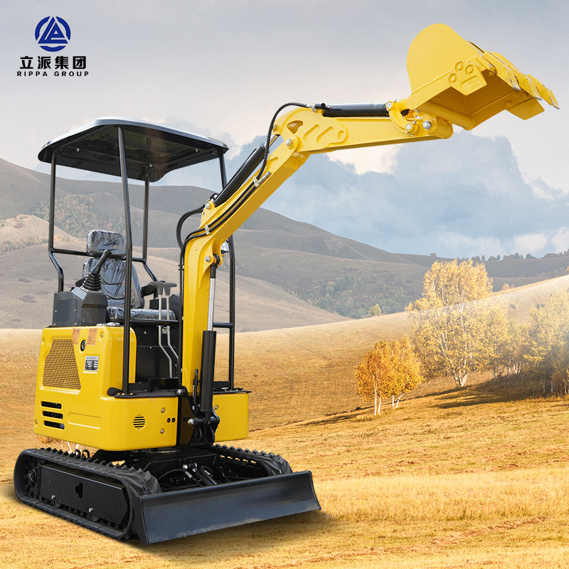RIPPA transfronterizo R327 pequeña excavadora doméstica de excavación de tierra de ingeniería de huerto agrícola multifuncional de orugas micro excavación