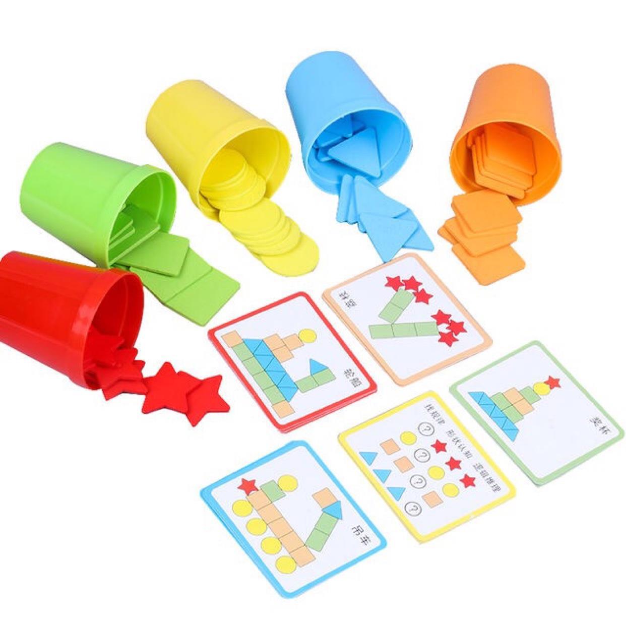 Color Classification Cup Holder Class Mengshi Early Education Benefit Color Classification Cup Children's Graphic Cognitive Pairing Initiation Action