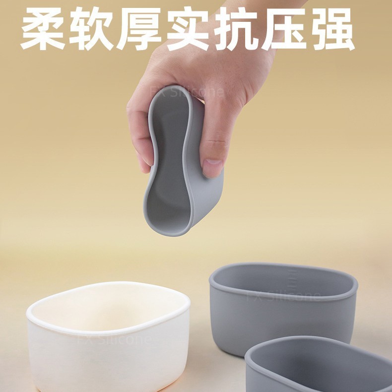 日韩系硅胶饭盒三合一套装微波炉加热上班族迷你便当盒厨房保鲜盒|undefined