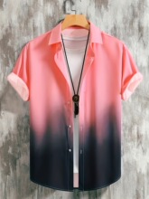 Q 84935 Men's Short Sleeve Beach Shirt ��ʿ�������