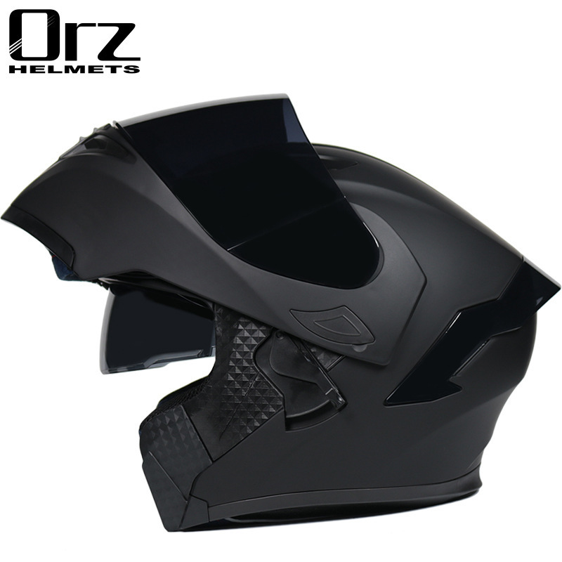 Orz motocicleta eléctrica, casco, casco, hombres y mujeres, casco completo, cola, medio casco, casco, personalidad, locomotora de invierno, gris