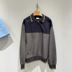 正确版本高品质现货MU家新款撞色长袖侧边拉链卫衣宽松版型情侣款