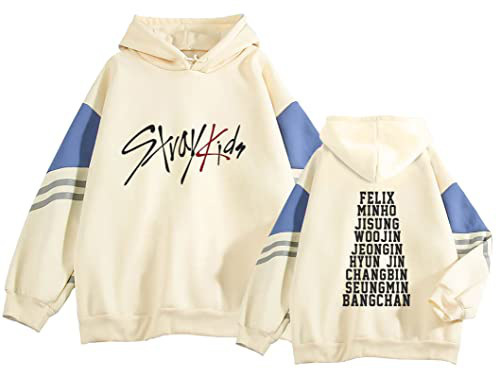 Cross-Border Supply Harajuku Kpop Stray Kids Album Sweatshirt Long-Sleeved Patchwork Hoodie
