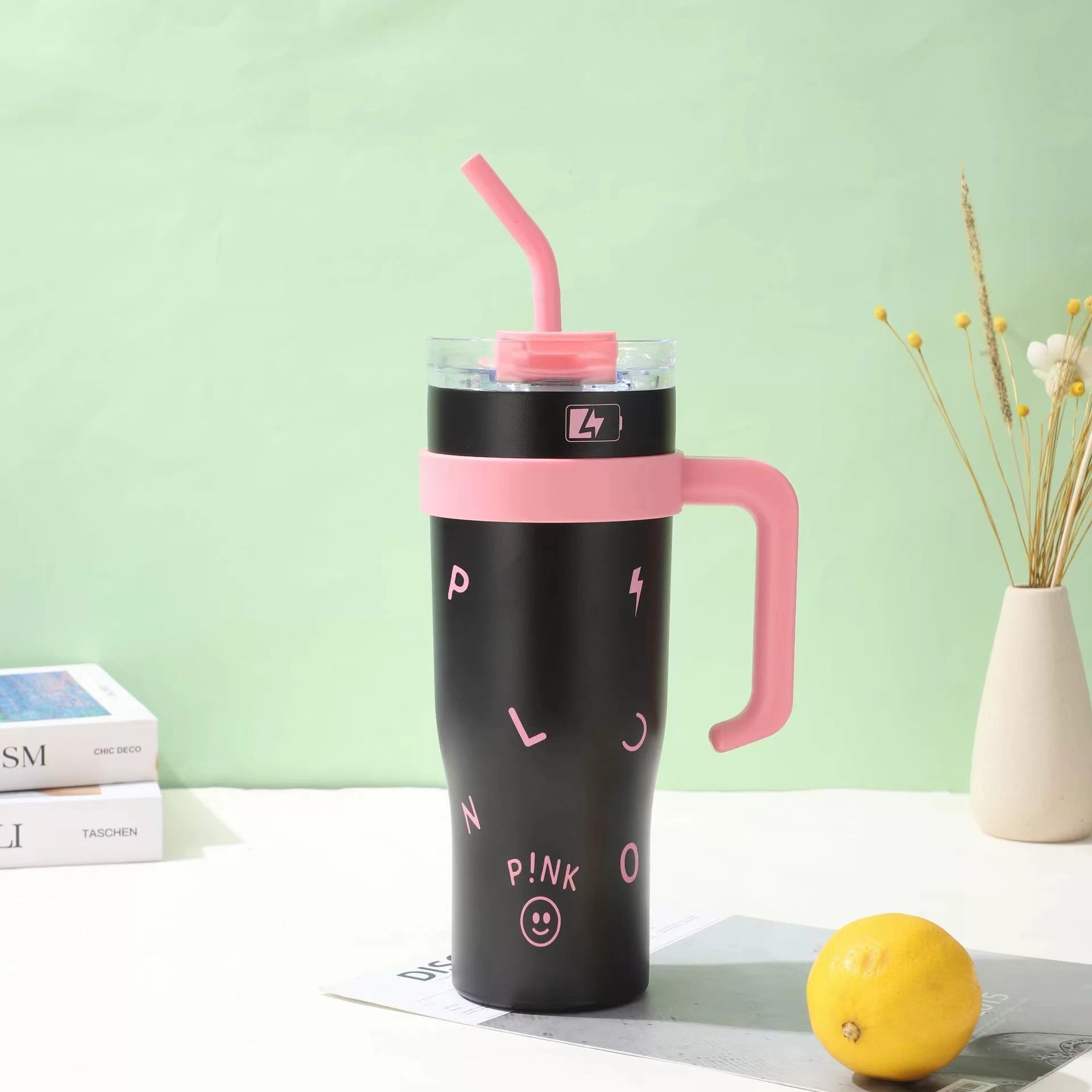 40oz transfronterizos mac mac manejo taza de automóvil 304 acero inoxidable aislamiento de automóvil taza de hielo taza de paja de alto valor facial