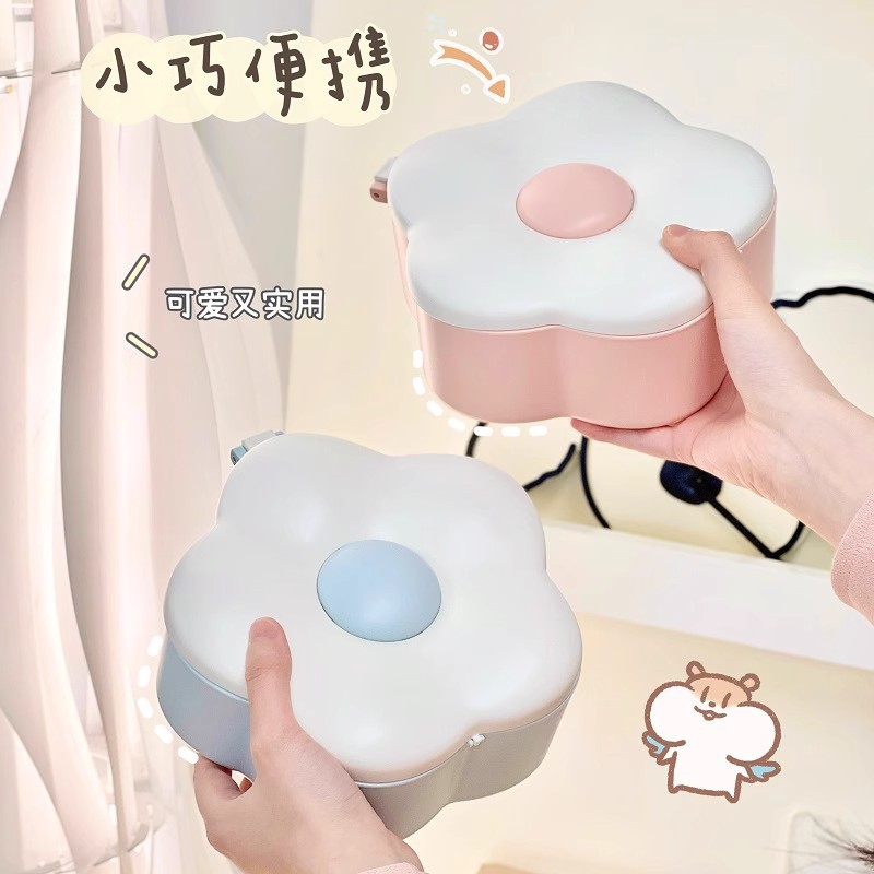 Espejo de maquillaje encantador, espejo de almacenamiento de flores, dormitorio doméstico, espejo de escritorio plegable, espejo de maquillaje de viento