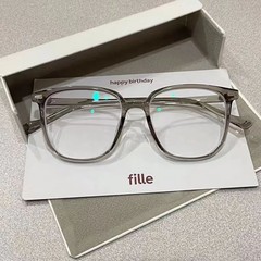 新しいファッションの青い光のメガネの大きい顔のすっぴんはやせている学生の平光の鏡の四角形の近視の完成品のメガネのフレームを現像します。