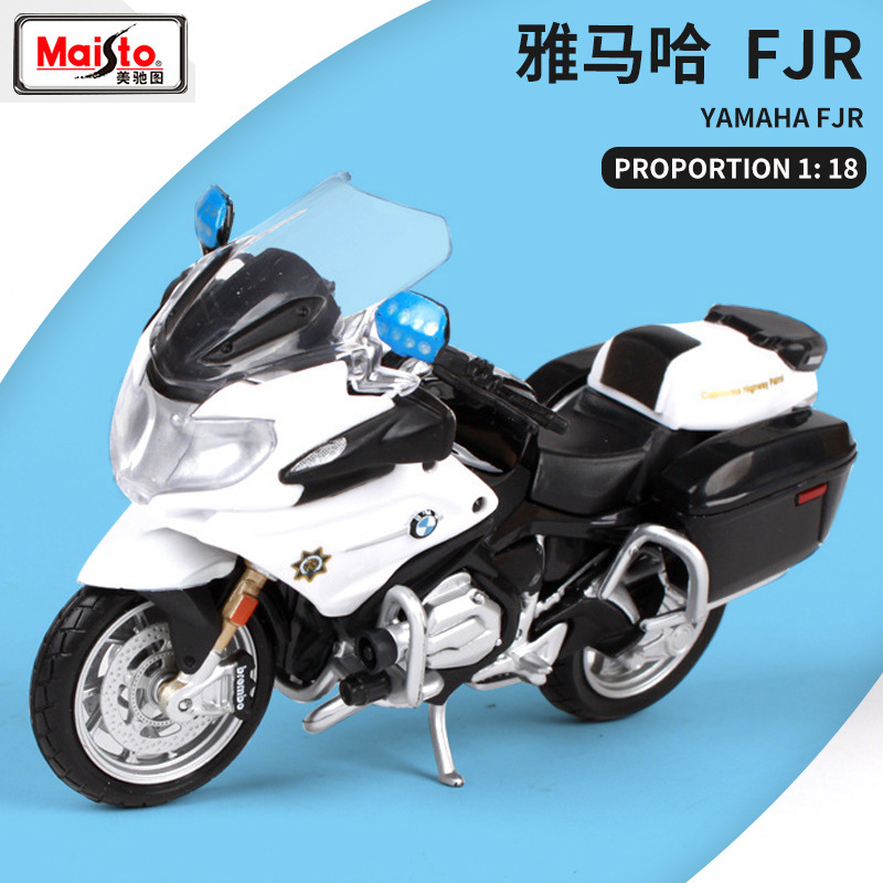 1 to 18 Meichi Tu Yamaha FJR Simulation Alloy Motorcycle Multi-Country Edition Police Car Locomotive Model Ornaments Collection 1 to 18 Meichi Tu Yamaha FJR Simulation Alloy Motorcycle Multi-Country Edition Police Car Locomotive Model Ornaments Collection