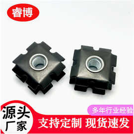 卡式螺母 不用焊接 管内螺母钢管内套牙 梅花弹片M5*23.8*23.8