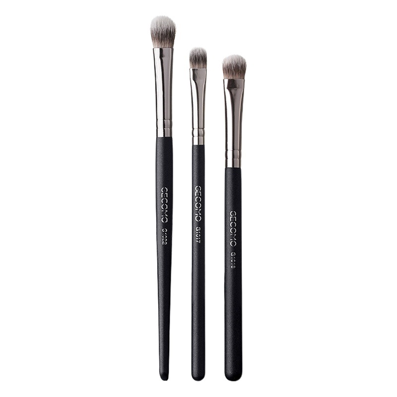 GECOMO cabeza redonda cabeza plana cepillo de sombra de ojos no comer polvo cepillo de pelo suave cabeza cepillo de maquillaje novato belleza maquillaje de ojos herramientas de belleza
