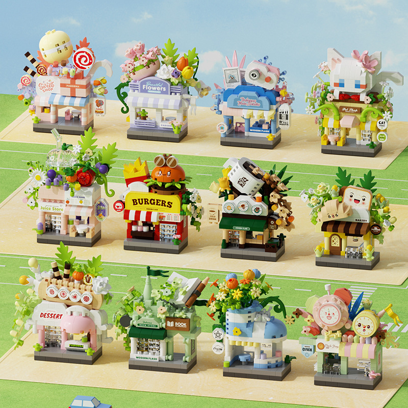 【Wholesale Dropshipping】Street Scene Miniature Shop Building Blocks Children's Educational Toys Ornaments Holiday Gifts Cross-Border Blind Box 【Wholesale Dropshipping】Street Scene Miniature Shop Building Blocks Children's Educational Toys Ornaments Holiday Gifts Cross-Border Blind Box