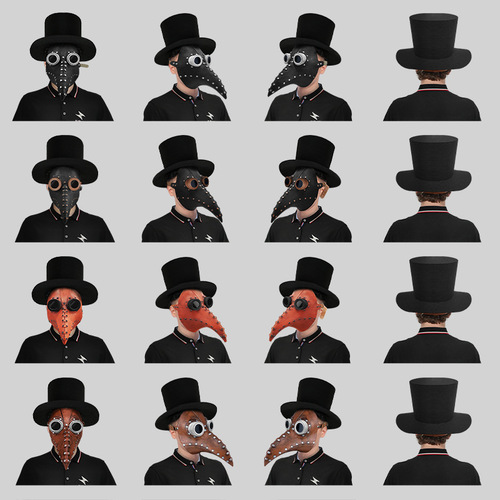 Medieval Plague Beak Doctor Mask Masquerade Punk Steam Mask Halloween Party Spoof Prop