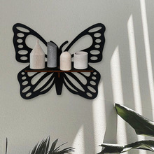 跨境木质工艺品挂件万圣节创意蝴蝶挂饰家居装饰木制悬挂墙上支架