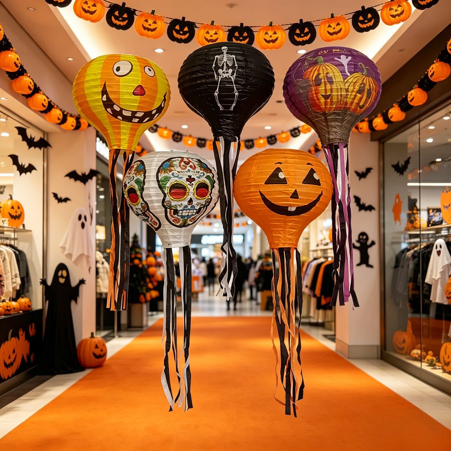 Decoración de Halloween linterna de papel decoración colgante decoración de fiesta decoración de Acción de Gracias decoración fantasma decoración calabaza bola de panal