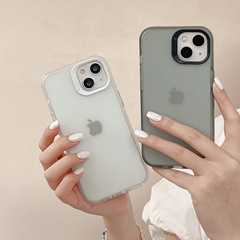 Simple Transparent Frosted Case for iPhone 15 Pro Max, Apple 14, 13/12 Dual Compatibility
