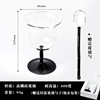 INS style simple black and white transparent tall glass cup coffee coffee milk fruit juice French red wine glass