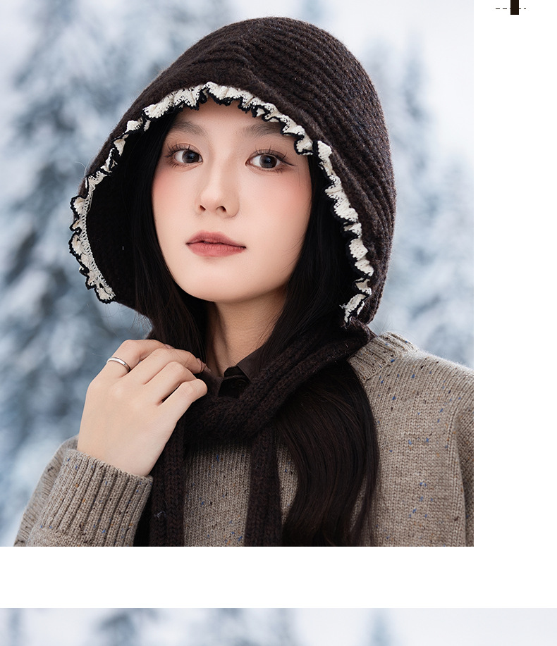 Versione coreana versatile in pizzo lavorato a maglia, grande circonferenza, antivento, caldo, annodabile, morbido, autunno inverno, spesso_voghion.com
