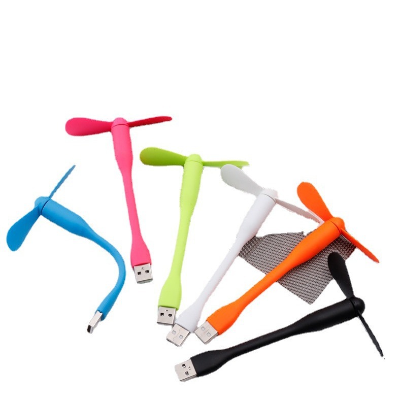 Mini USB 2-en-1 ventilador de teléfono móvil puede apoyar la impresión de logotipo móvil cargador de Banco de energía USB ventilador de teléfono móvil