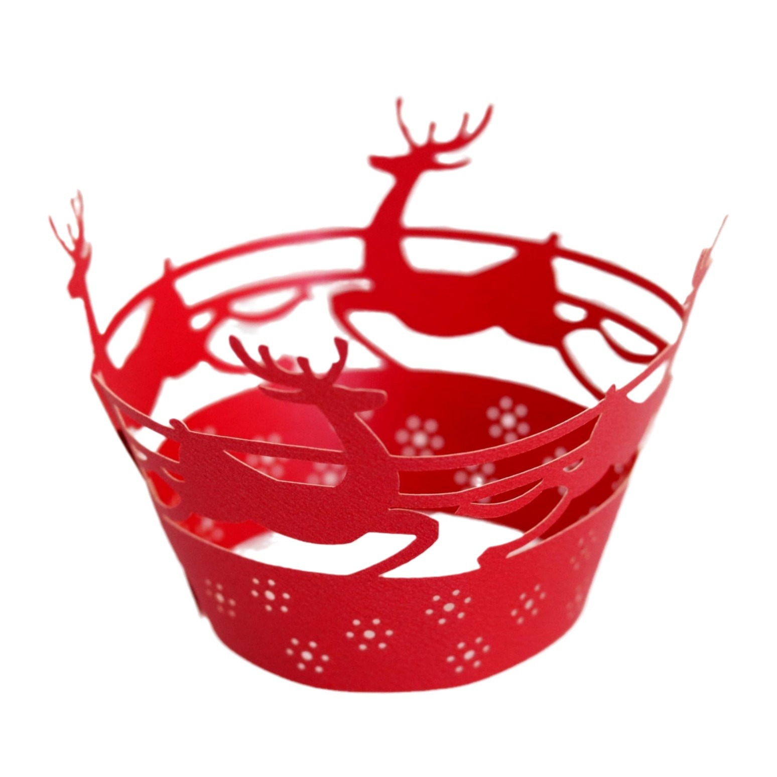 亚马逊反光银婚庆蛋糕纸围边镂空圣诞节纸花边厂家批发麋鹿花边