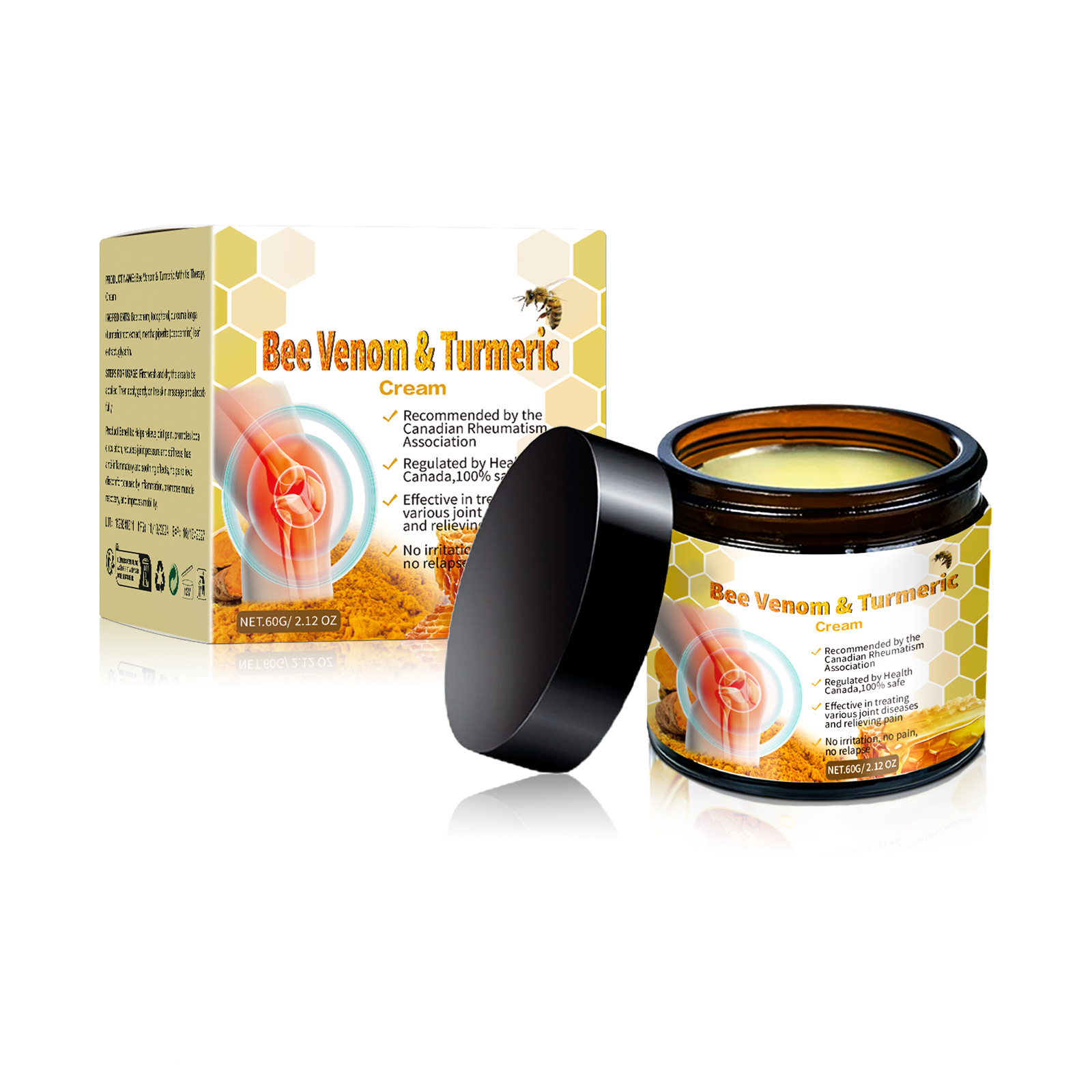 Cross -border new product bee toxic body joint care cream 60g neck back body joint bee toxic external nursing cream 5