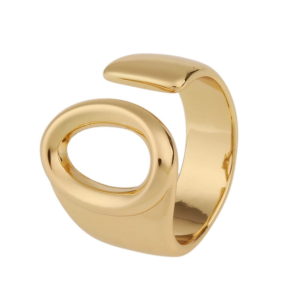 5g Weight Birthday Occasion Copper Material Letter Pattern Unisex Gender Fashion Style Fashion New Style Copper 26 English Letter Ring 26