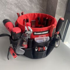 Jinlong 小型多機能ツールバケットバッグ電気技師修理屋外クリーニングストレージポータブルハンドヘルドツールバッグ