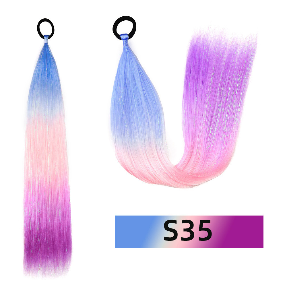 Venta al por mayor de hilo de oro y plata para comercio exterior, para pelucas y coletas de rastas EZ, de un solo hilo, con degradado de colores, para cabello trenzado DIY, hilo láser y trenzas grandes.