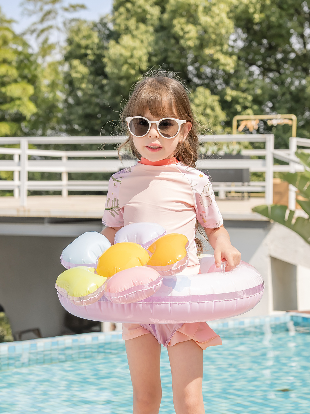 Anillo de natación de Xiaolu Anillo de asiento de flores para niños