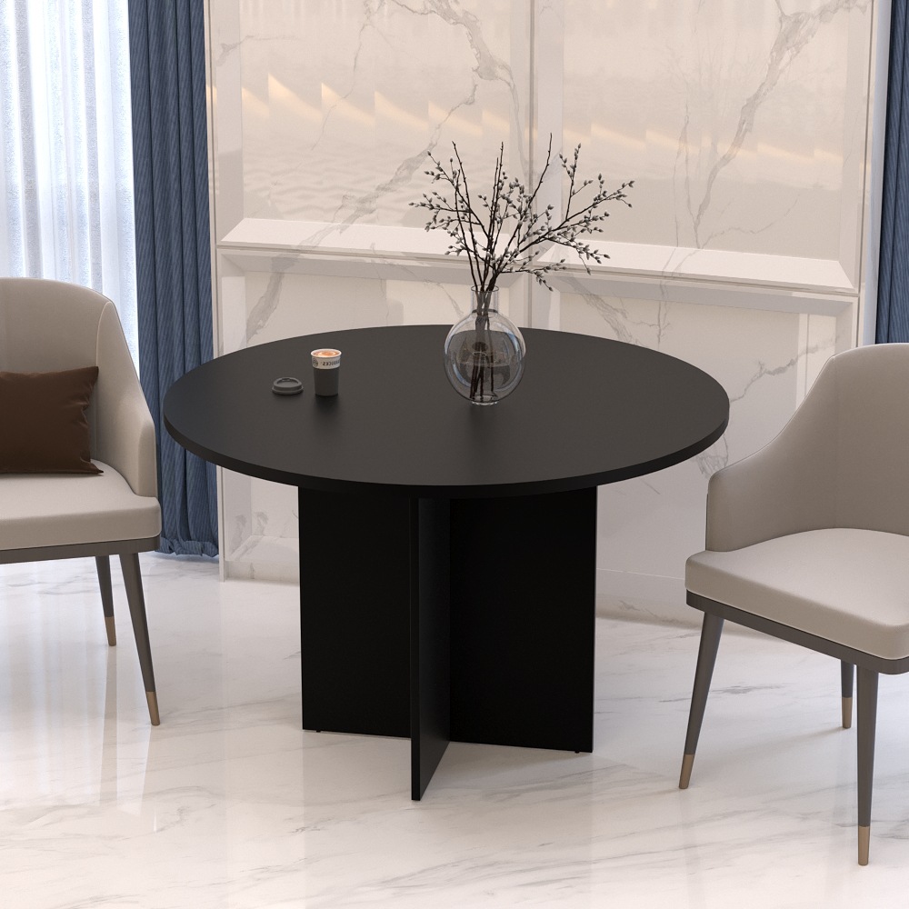 Modern Minimalist Café Table, Trendy Indoor Dessert and Milk Tea Shop Round Table, Western Restaurant Dining Table, Commercial Meeting Table