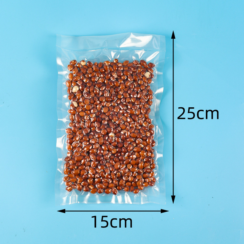 Estriado vacío bolsa de alimentos frescos empaque plástico sellado bolsa de compresión malla lisa bolsa de vacío de bombeo doméstico boca de sellado image 12