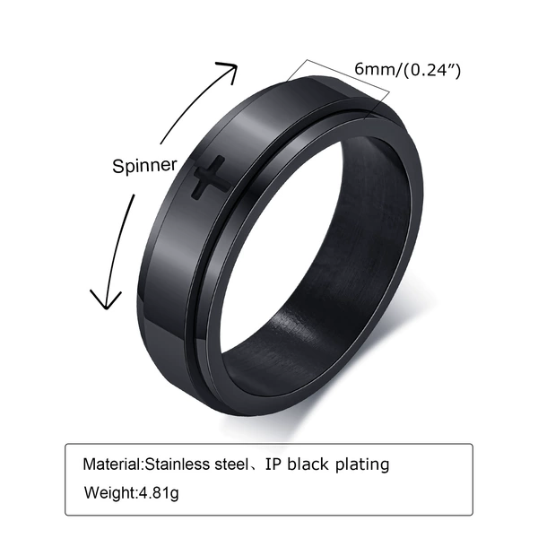 Noodle width 6mm black corrosive cross 7-12#