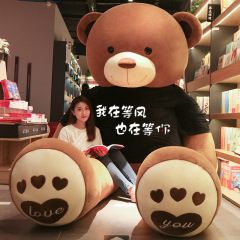 Supersized Bear Plush Toy, Extra Large Teddy Bear Stuffed Animal, Cute Panda Fabric Doll, Hug Bear, Qixi Gift for Girls