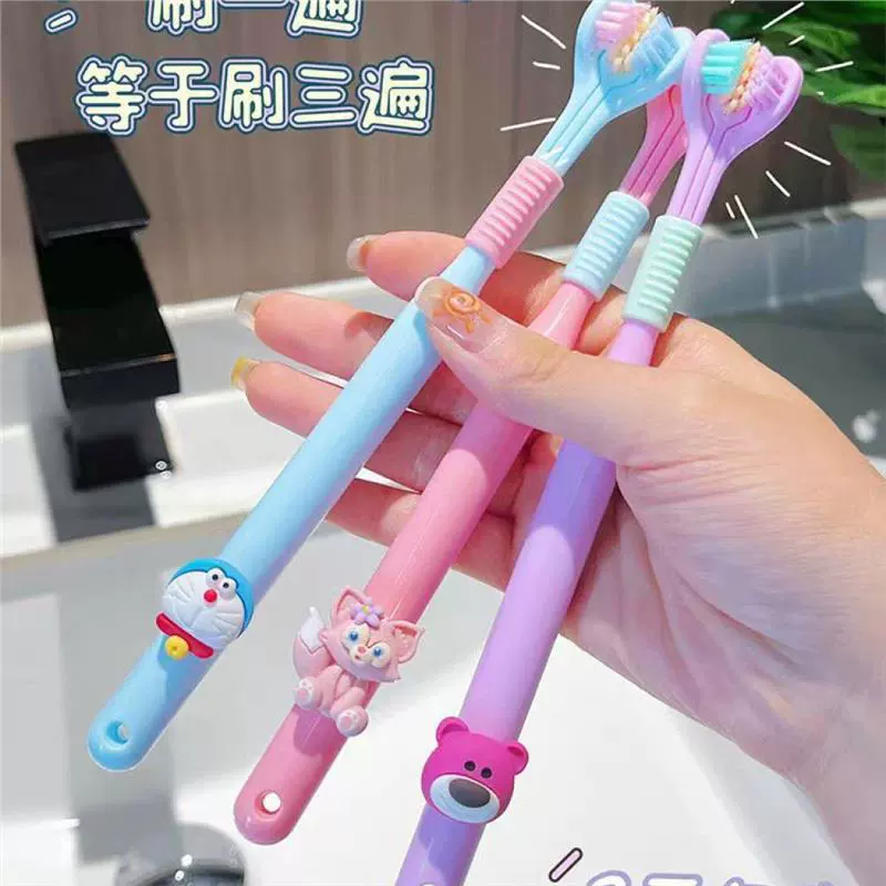 Детская мягкая зубная щетка, 2–14 лет, 3D