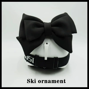 Dream Senior Black Bow Decoration Riding Equipment Ski Helmet Accessory