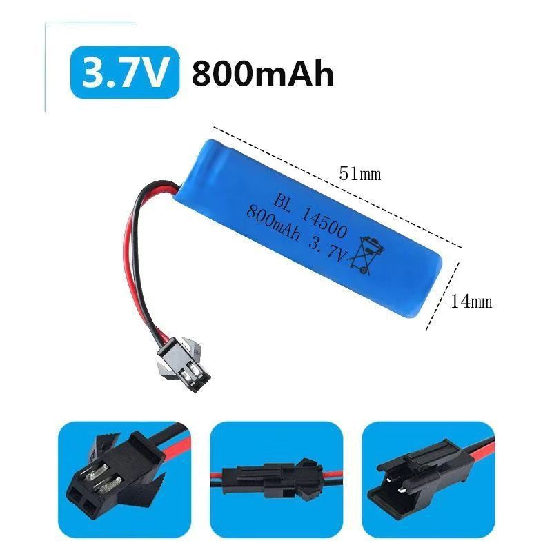 3.7v14500 battery 500hm