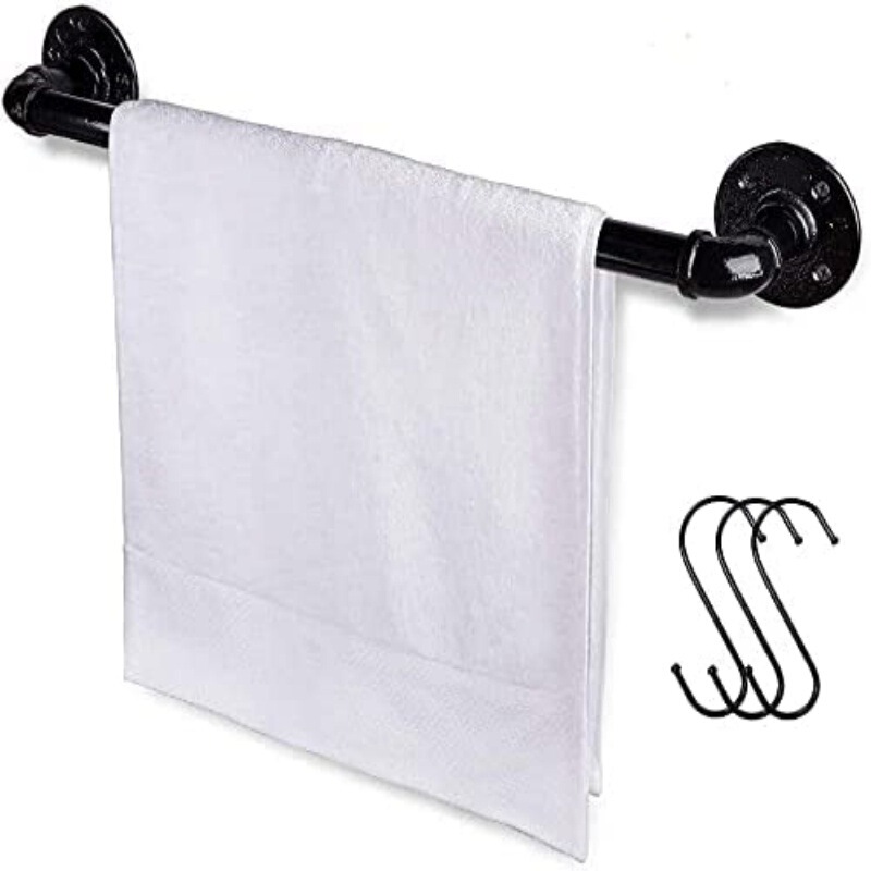 Cross-Border Hot Selling American Towel Bar 18in Towel Rack Industrial Feng Shui Pipe Wall Hanging Bathroom Rag Rack Cross-Border Hot Selling American Towel Bar 18in Towel Rack Industrial Feng Shui Pipe Wall Hanging Bathroom Rag Rack