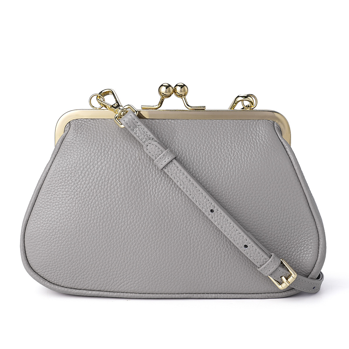 新款女士腋下包小众法棍个性口金包单肩斜挎包气质复古真皮女包包 - Thumbnail 10