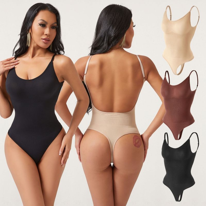 新しいバックレスボディスーツ、女性用シームレスウエストリフティングヒップとお腹コントロールパンツ、大きいサイズのタイトな産後コルセットとお腹コントロールスーツ|undefined