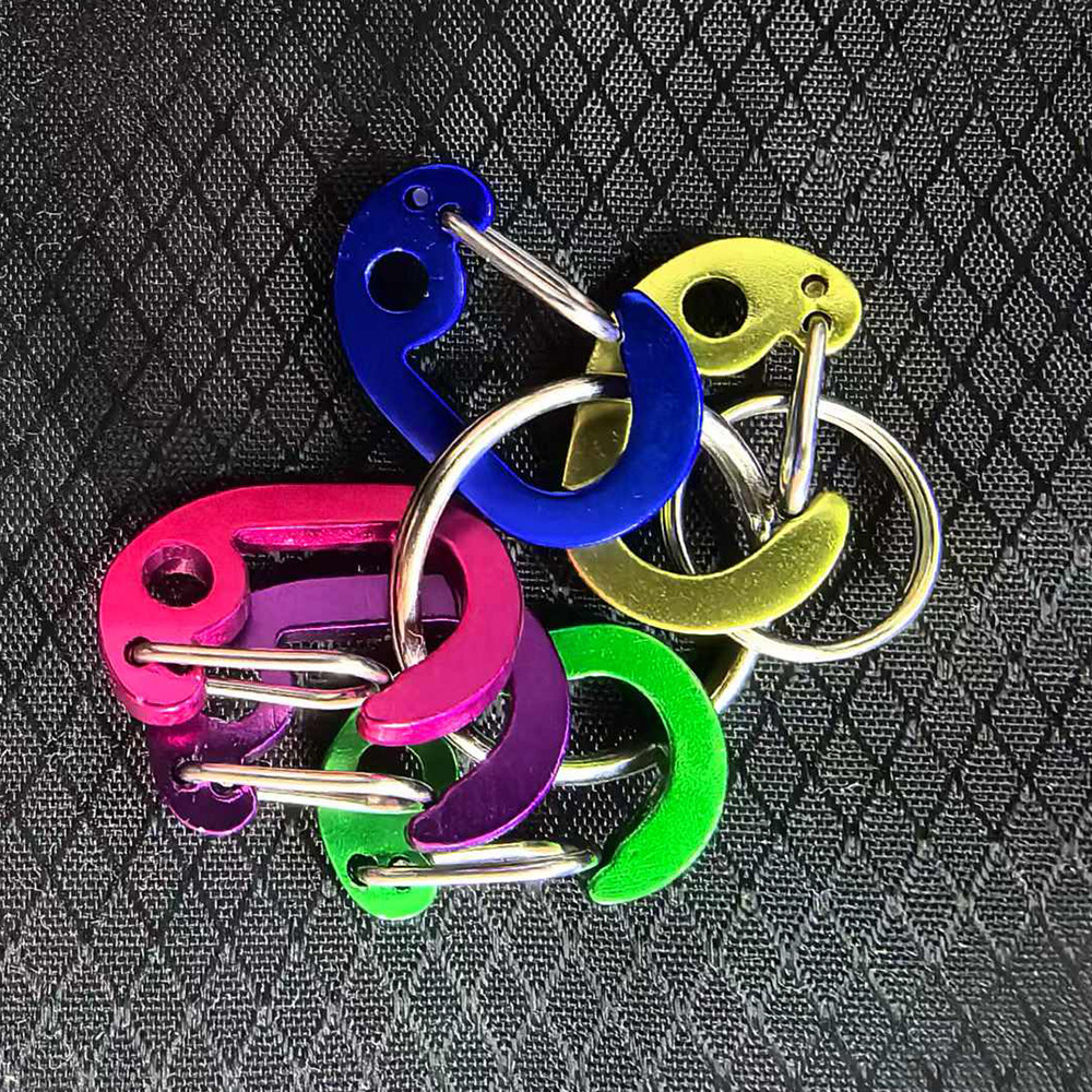 High quality aluminum alloy color small D-type spring buckle small…